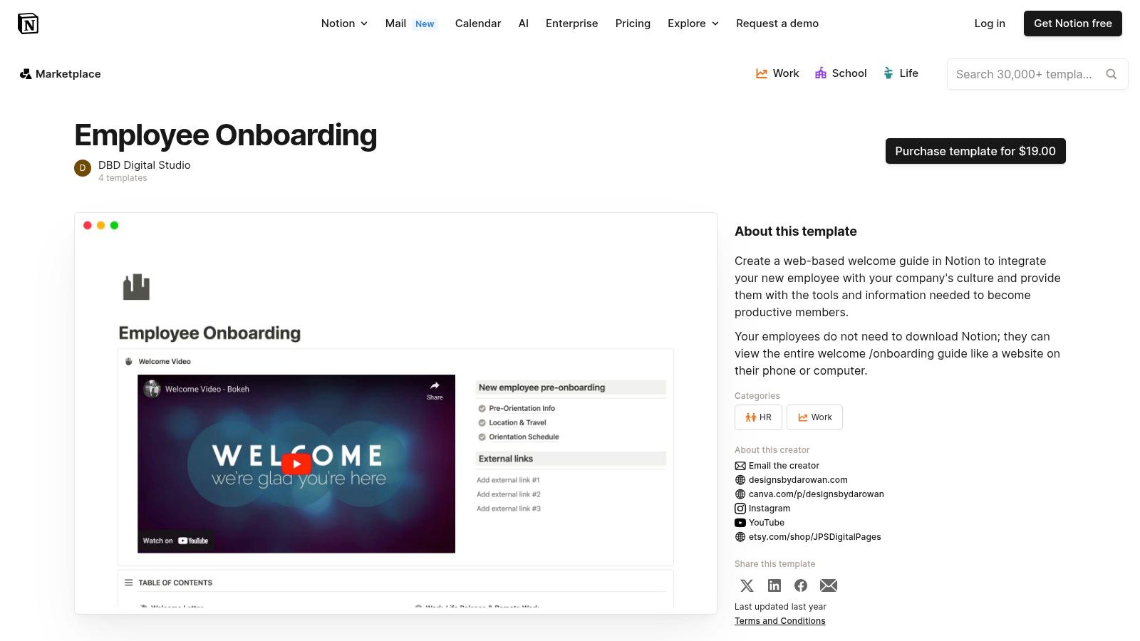 Notion Employee Onboarding Template
