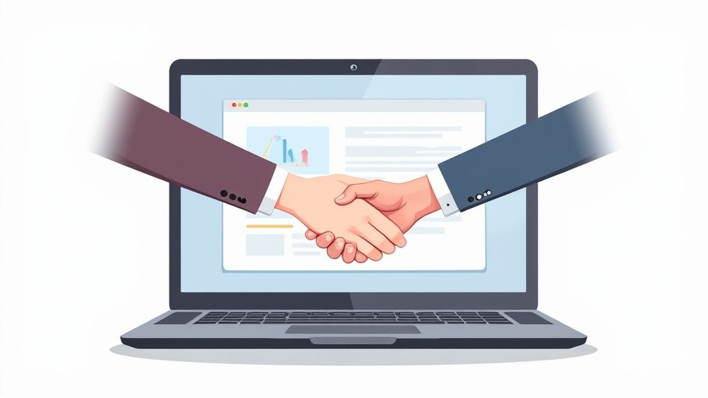A dashboard for supplier onboarding software showing vendor status, compliance checks, and approval stages.