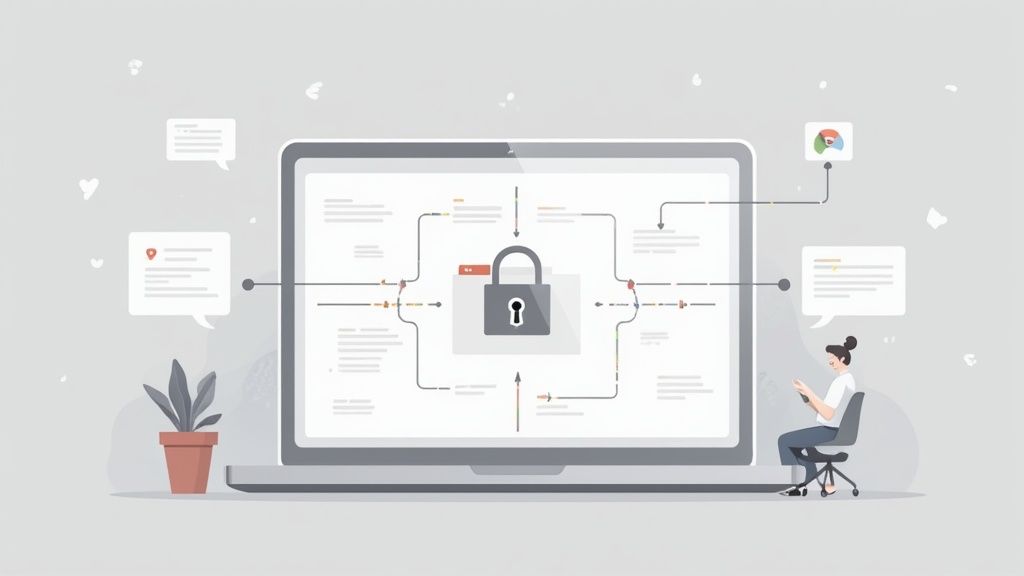 An organized digital folder system representing efficient document collection.
