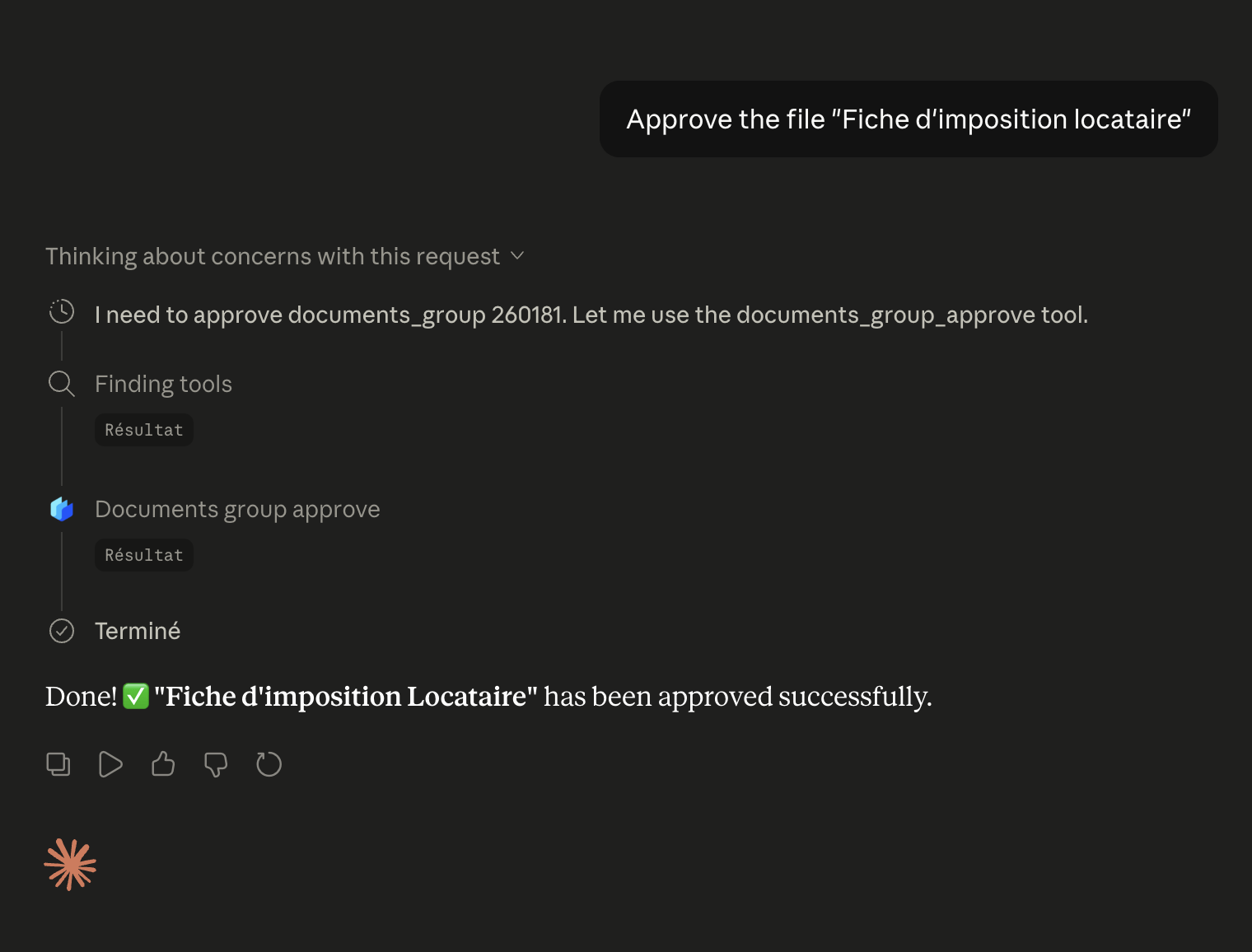 Approving a Superdocu document via Claude MCP
